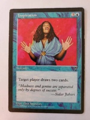 MTG Magic The Gathering Card Inspiration Instant Blue V Visions 1996 - Image 1 of 2