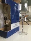 NEW Box of 4 Glitzy Platinum Banded Wine Glasses