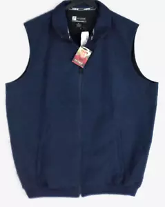 Jos.A. Bank Men's David Leadbetter Collec Navy Blue Fleece Golf Vest Size XL - Picture 1 of 5