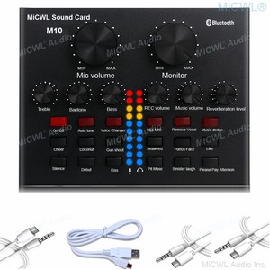 Microphone Live USB Audio Sound Card for Computer Mobile Network Preamp Card