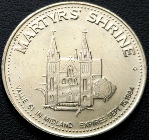 1984 Midland Ontario $1 Trade Dollar - Pope Visit - Mint Condition - Bild 1 von 2