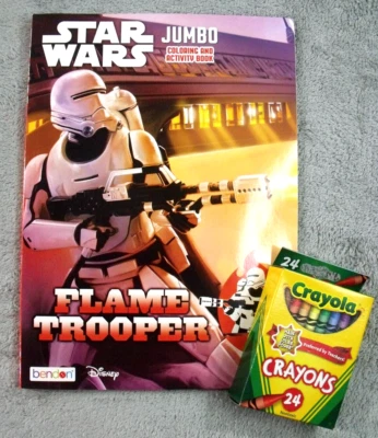 Star Wars Coloring Book Flame Trooper 96 pages 24 Crayola Crayons New - Image 1 of 4