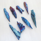 10Pcs Natural Rainbow Aura Kyanite Titanium Quartz Crystal Cluster VUG Specimens