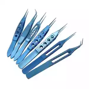 Ophthalmic Toothed Forceps Titanium tweezers 1*2 teeth Dental Forceps 1pcs - Picture 1 of 17