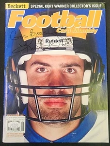Kurt Warner Signed Auto Beckett Magazine St Louis Rams God Bless Insc JSA C28122 - Picture 1 of 4