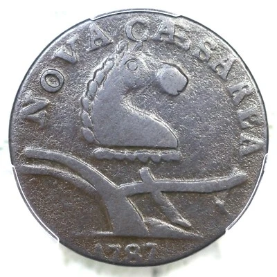 1787 56-n R-2 PCGS VF Details New Jersey Colonial Copper Coin - Image 1 of 3