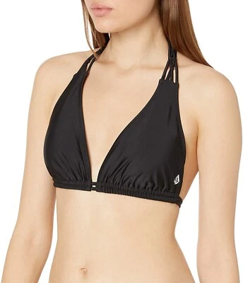 Volcom Women's 239748 Junior's Simply Solid Halter Bikini Top Swimwear Size S - Image 1 of 2
