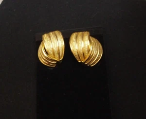 Linea by Louis Dell'Olio Gold Tone Clip On Earrings BN - Picture 1 of 4