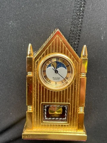 Vintage 1988 Bulova Mini "Chancery" Cathedral Steeple Mantle Clock Cover