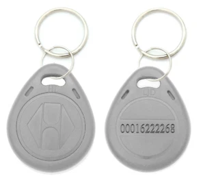100 X GREY 125Khz RFID TK4100 EM4100 Proximity ID Card Token Tags Key Keyfobs - Picture 1 of 1