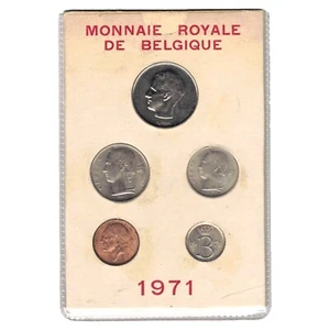Belgio - Serie 5 Monnaies 1971 Bu UNC Baudouin I - Legenda Francese - Imagen 1 de 2