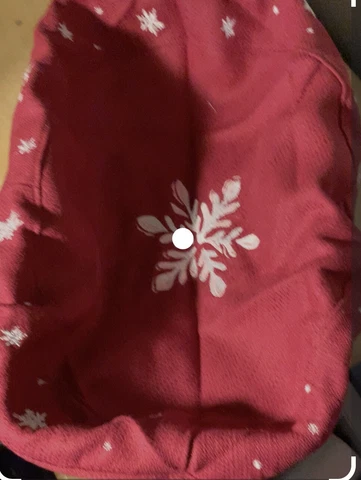 Longaberger 2018 Red Falling Snow Liner (for Basket) 19” D (L) NEW With TAG Cover