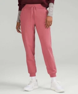 Nuevo con etiquetas Pantalones deportivos Lululemon Scuba tiro alto Terry Rosa Brier Talla 8 para mujer - Imagen 1 de 4