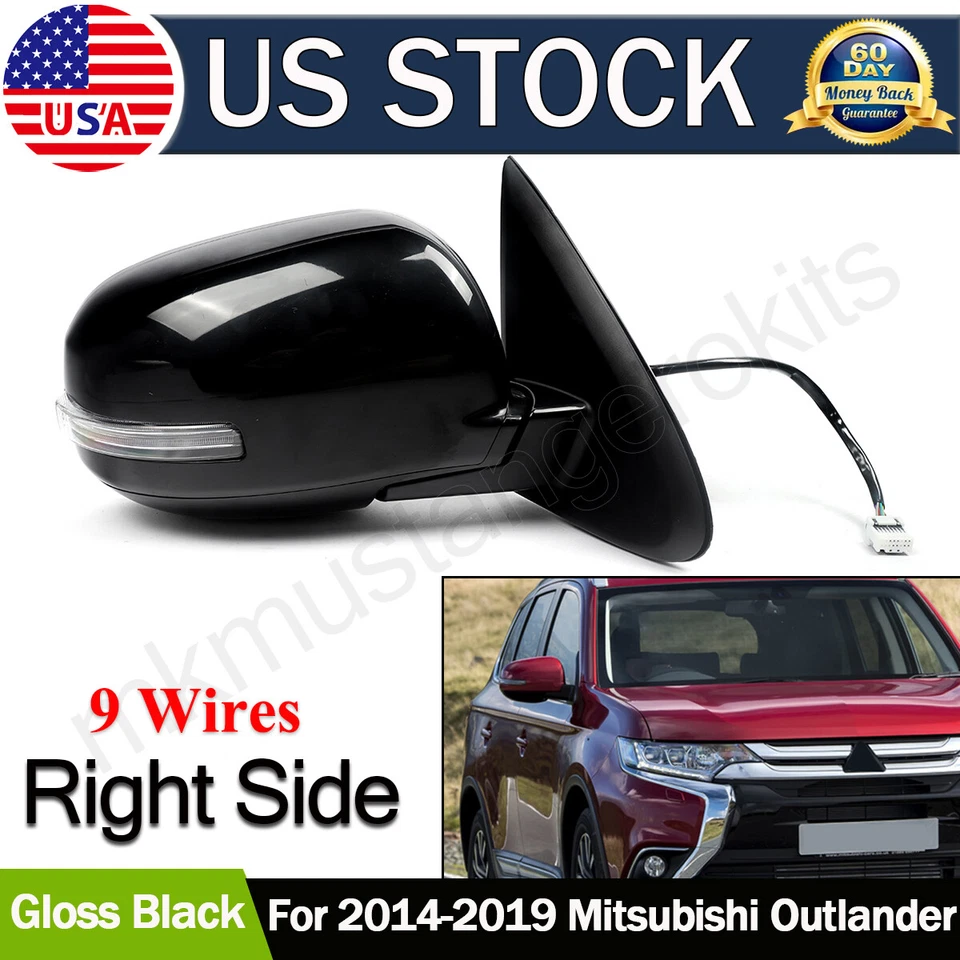 Passenger Door Mirror Turn Signal Light Assembly for 14-19 Mitsubishi Outlander Foto 1 de 4