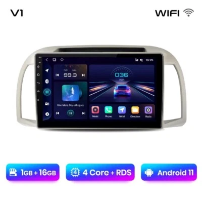 RADIO 2 DIN ANDROID PARA NISSAN MICRA NAVI USB BLUETOOTH 1/16 GPS WI-FI - Imagen 1 de 3