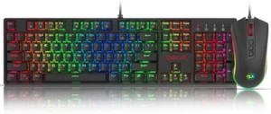 Redragon K582RGB-BA Mechanical Gaming Keyboard and Mouse Combo USB26 - Picture 1 of 8