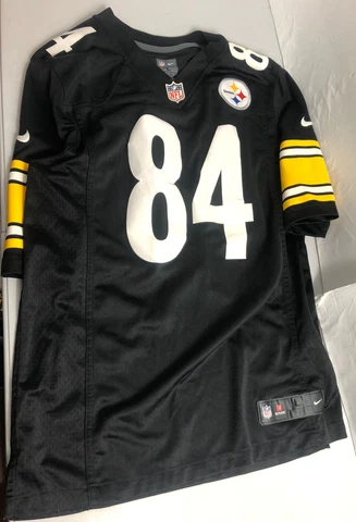 Nike Pittsburgh Steelers Antonio Brown Jersey Mens L Black On Field Stitched #84 Cover