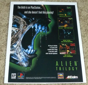1996 Alien Trilogy, Vintage Print Ad/Poster Sega Saturn Sony Playstation, Promo - Picture 1 of 1
