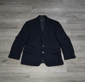 Croft and Barrow Blazer Mens 44S Blue Spectemur Agendo Miltary Buttons - Picture 1 of 12