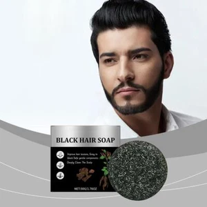 50g Soap Hair Darkening Shampoo Grey Bar Hair Reverse Grey Gloss* -2025 Z4M1 - Picture 1 of 9