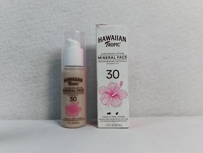 Sunscreen Hawaiian Tropic Lotion Mineral Face Tinted Milk SPF 30, 1.7 fl oz. New - Image 1 of 4