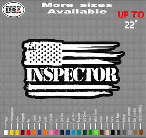 Inspector American Flag Vinyl Decal Sticker | Inspector Decals  - Picture 1 of 12