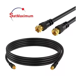 RG6 DOBLE escudo coaxial antena de televisión por cable negra 3 pies-100 ft paquete múltiple lote - Imagen 1 de 10