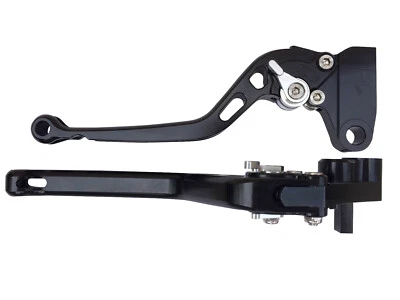 PALANCA DE FRENO EMBRAGUE AERO LARGO NEGRO PLATA para SUZUKI GSXR 600 2007 K7 Foto 1 de 4