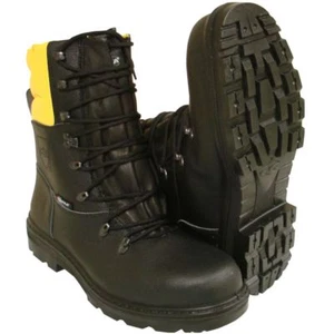 Chainsaw Forestry Boots Black And Yellow Aborist COFRA Class 1 Size 11 Euro 46 - Picture 1 of 3