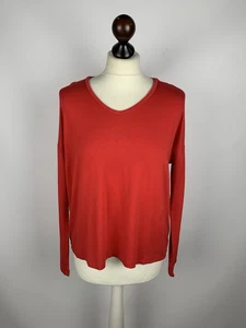 Ivko Woman Long Sleeve T-Shirt Red Pullover Size 36  - Picture 1 of 15
