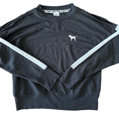 Camiseta ROSA Victoria's Secret Perro Negra Manga Larga Foto 1 de 3