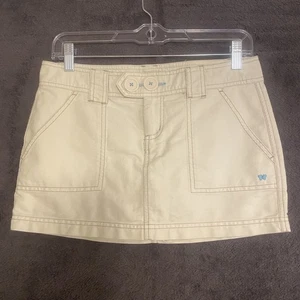 Falda Aeropostale Mujer 1/2 Beige Caqui Mini Utilidad Bolsillos Informal Verano - Imagen 1 de 6