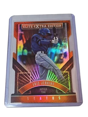 🔥2015 Panini Elite Extra Edition Orange #46 Eric Jenkins 05/10  Texas Rangers - Image 1 of 2