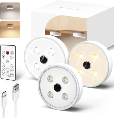 Luce LED Vetrina RGB Ricaricabile, Luci Armadio Con Telecomando, Temporizzazione - Immagine 1 di 4