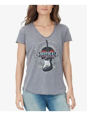 Top de mujer WILLIAM RAST gris estampado manga corta cuello redondo XS Foto 1 de 4