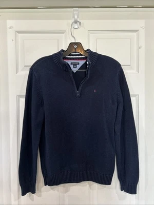 Tommy Hilfiger Pullover Boys M 12-14 Cotton 1/4 Zip Cotton Sweater - Image 1 of 4