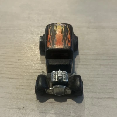 1968 Hot Wheels RARE Classic '32 Ford Coupe Vicky Flat Black with Orange Flames - Image 1 of 4