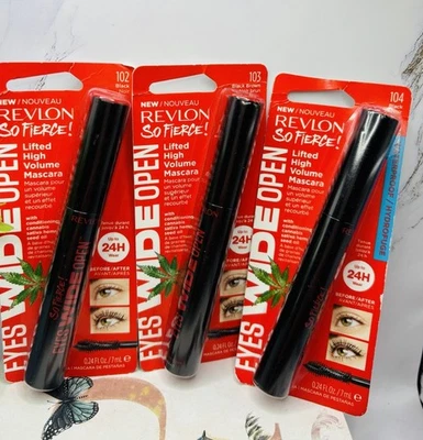 Revlon So Fierce! Eyes Wide Open Mascara Lot Of 3- 102 & 103 Waterproof 104 - Image 1 of 4