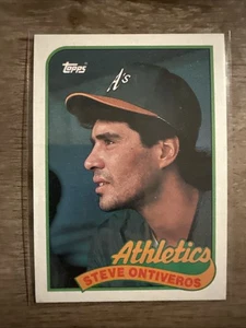 STEVE ONTIVEROS OAKLAND A'S 1989 TOPPS BASEBALL CARD #692 - Picture 1 of 2