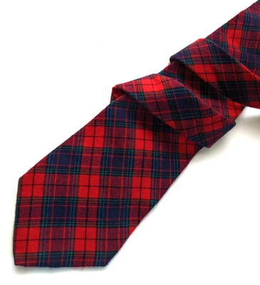 Corbata de gallo roja a cuadros 100 % algodón 57" x 4" Foto 1 de 4