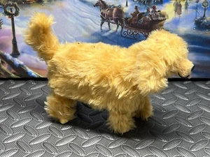 Vintage Mattel 1997 Fur Dog Figure Animal Brown Black Eyes F44 - Picture 1 of 7