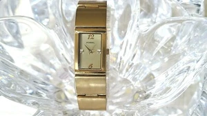 Women Fossil F2 Watch ES-1705 Gold-Tone W/Stainless Steel Band - Picture 1 of 9