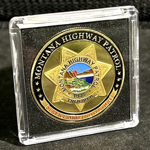 PATRULLA DE CARRETERAS MONTANA - Soldado - Moneda de desafío con estuche! Nuevo - Imagen 1 de 11