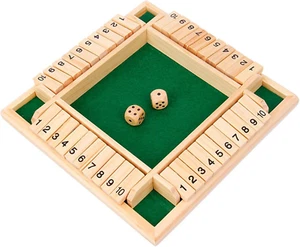 Shut The Box Spiel, Holz Brettspiel, Würfelspiel, Klappbrett Spiel, Family Brett - Bild 1 von 7