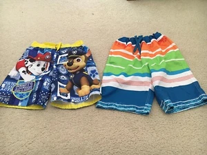 Two Boys Swim Suit Trunks Sizes 7 and 8/10 - Picture 1 of 6