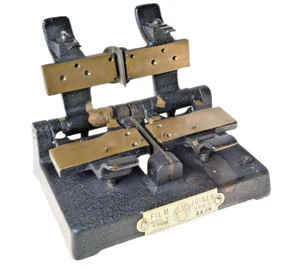 Vintage Film Cutter Joiner Premier 16mm Cutter Joiner Brass Cast Iron - Picture 1 of 11