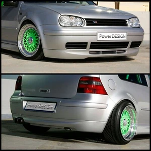 Spoiler anteriore + posteriore sotto paraurti per VW GOLF IV 4 ABS Plastica - Foto 1 di 5