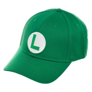 Super Mario Bros. Luigi Flex Fit Green Men's Hat Green - Picture 1 of 2