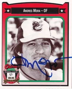 ANDRES MORA SIGNED AUTO'D 1991 CROWN COKE CARD #313 BALTIMORE ORIOLES MEX RARE - Bild 1 von 3