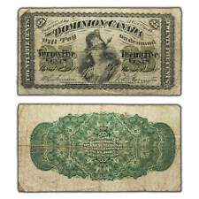 25 Cents 1870 Dominion of Canada Shinplaster Note DC-1c - VG+